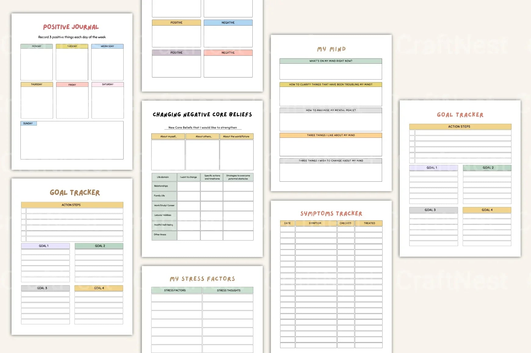 Anxiety and ADHD Management Strategies ADHD wellness planner templates
