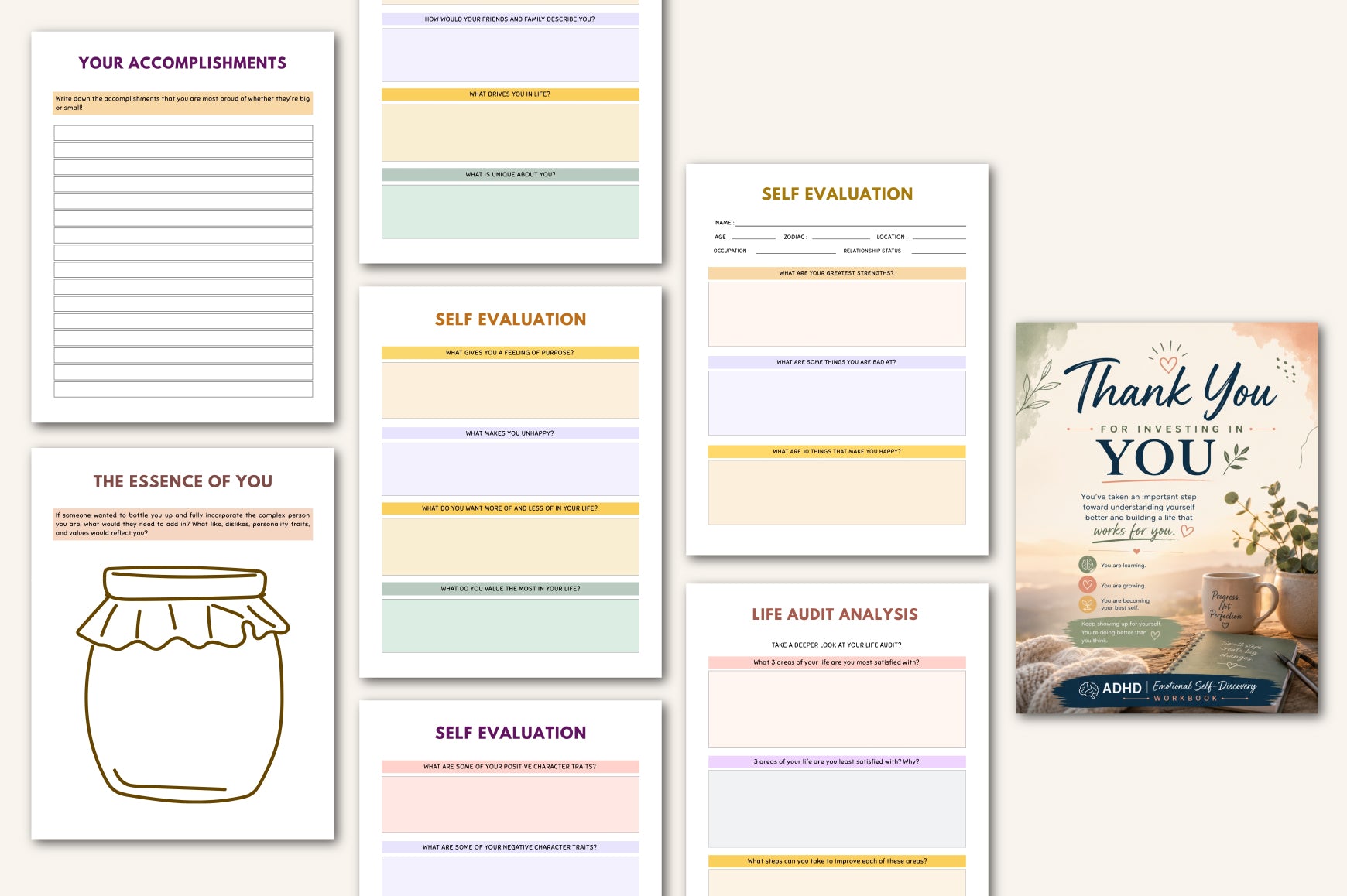 Adhd Emotional Self Discovery Workbook