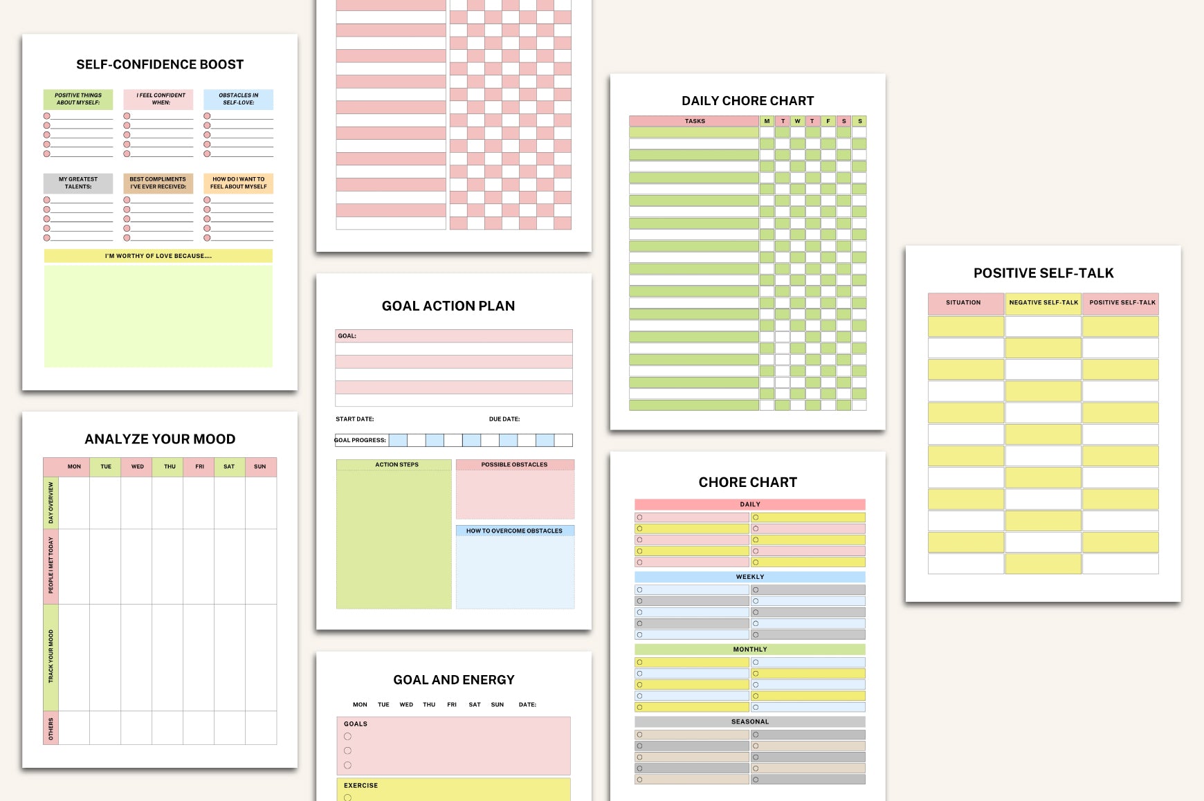 ADHD Brain Dump Journal including printable planning templates