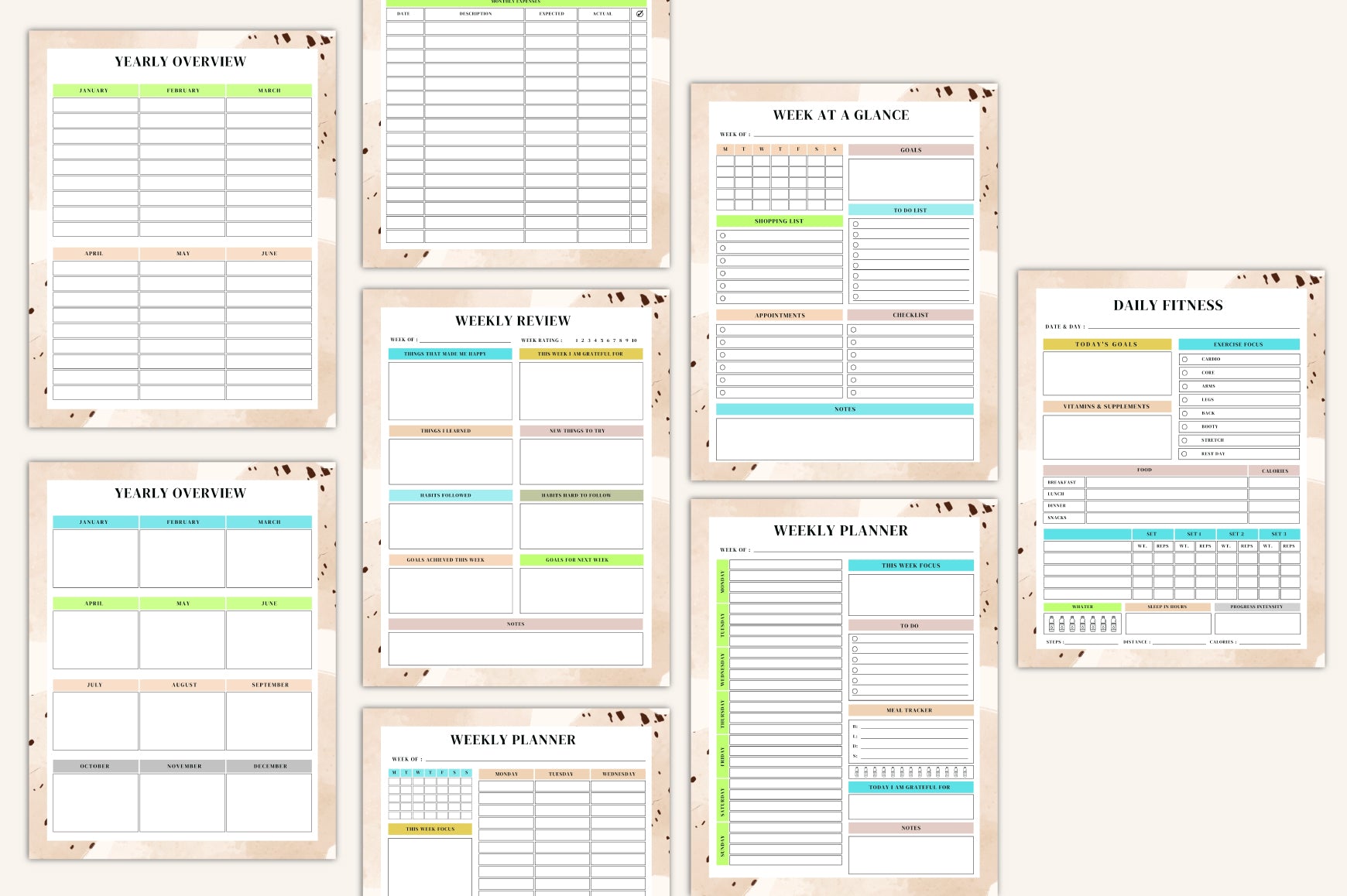 Yearly Daily Weekly Monthly Planner