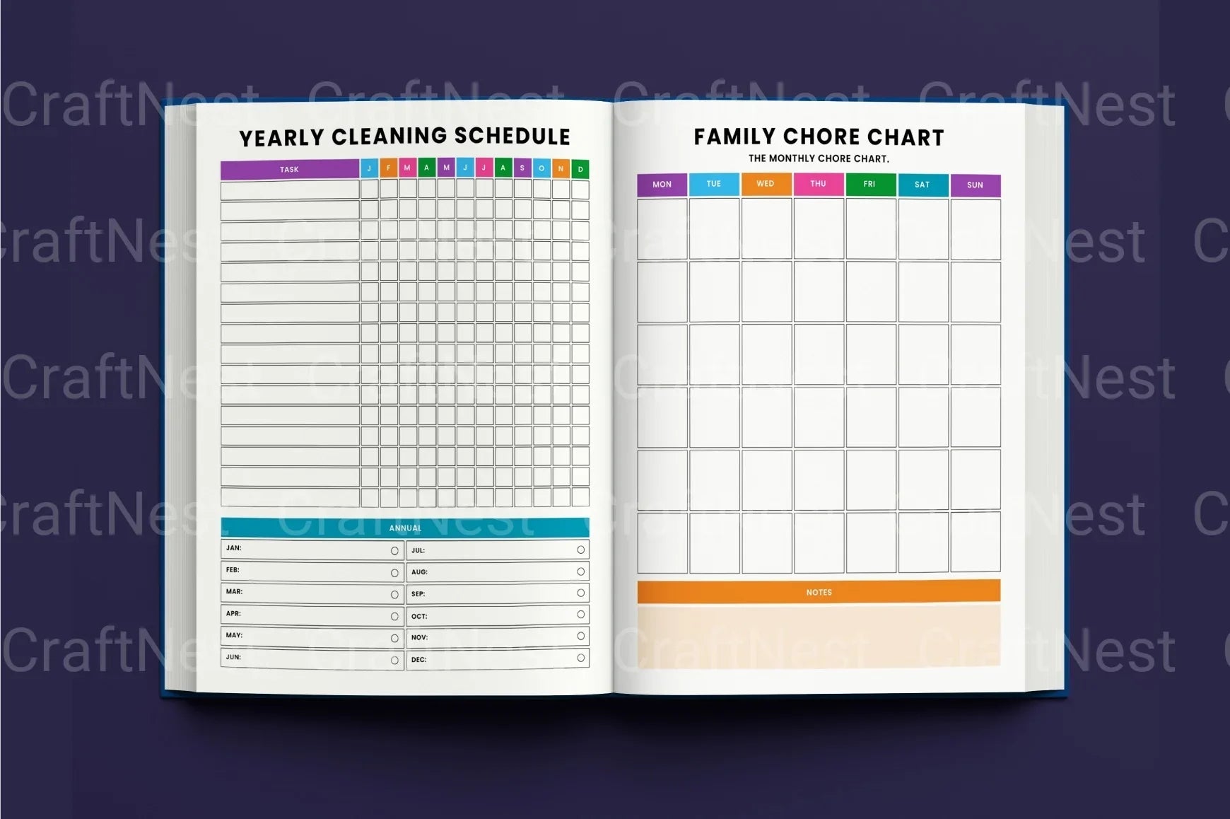 ADHD Printable Planner home organization and decluttering workbook