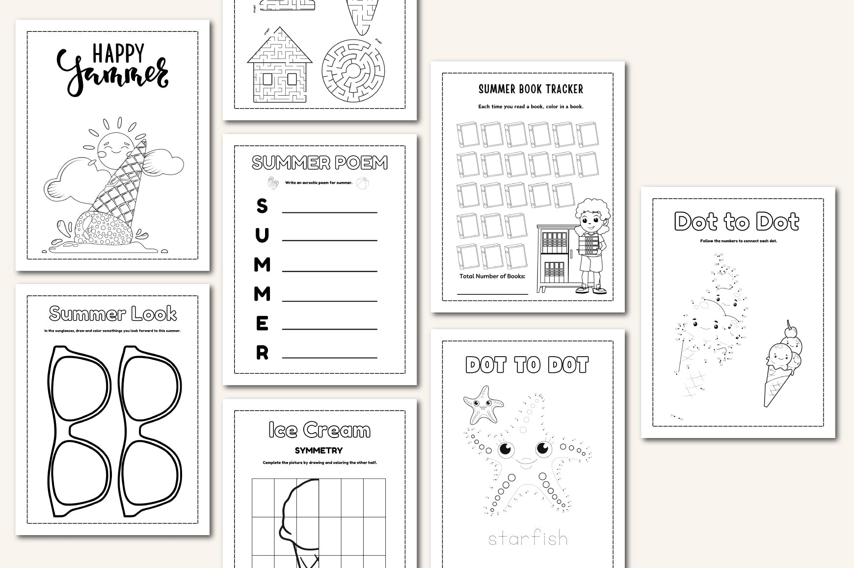 Summer Activity For Children Planner