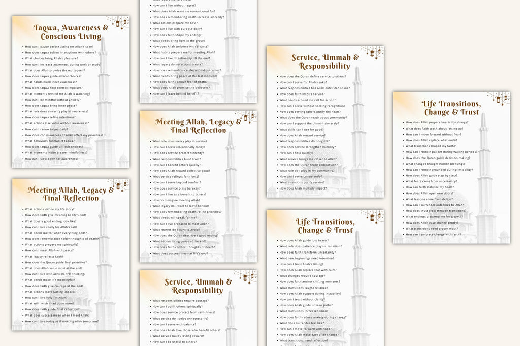 Quranic Thought Journaling Prompts