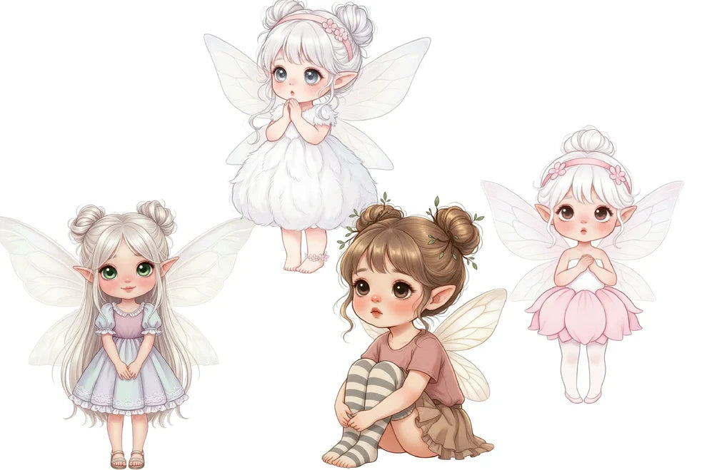Whimsical Fairy Clipart Bundle