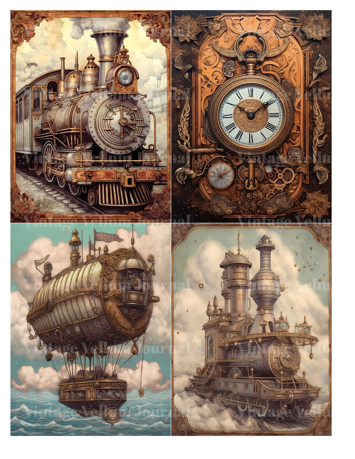 Steampunk Junk Journal Pages