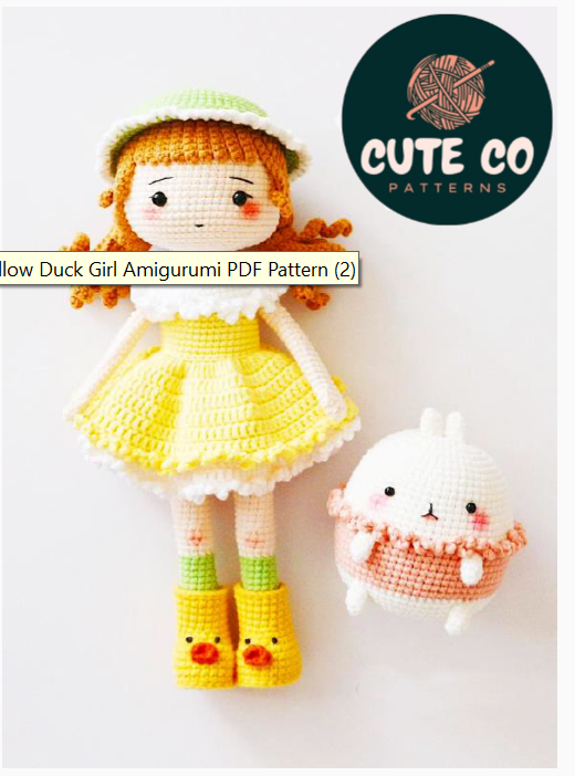 Yellow Duck Girl Crochet Pattern