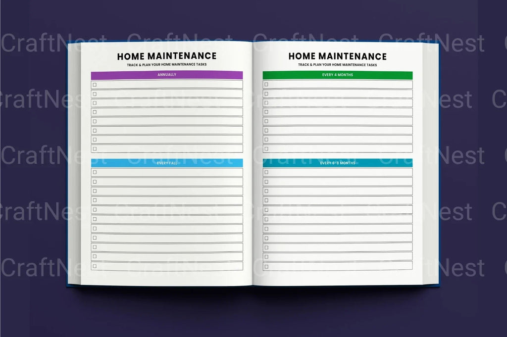 ADHD Printable Planner monthly cleaning planner and checklist