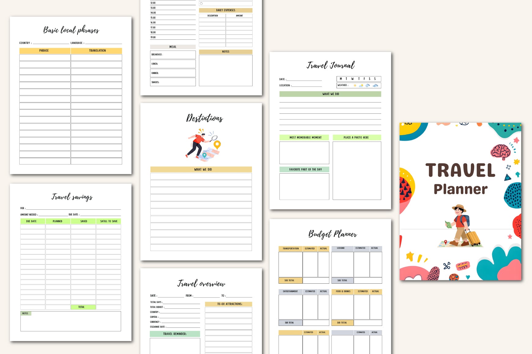 ADHD Mega Planner complete bundle with printable planner templates