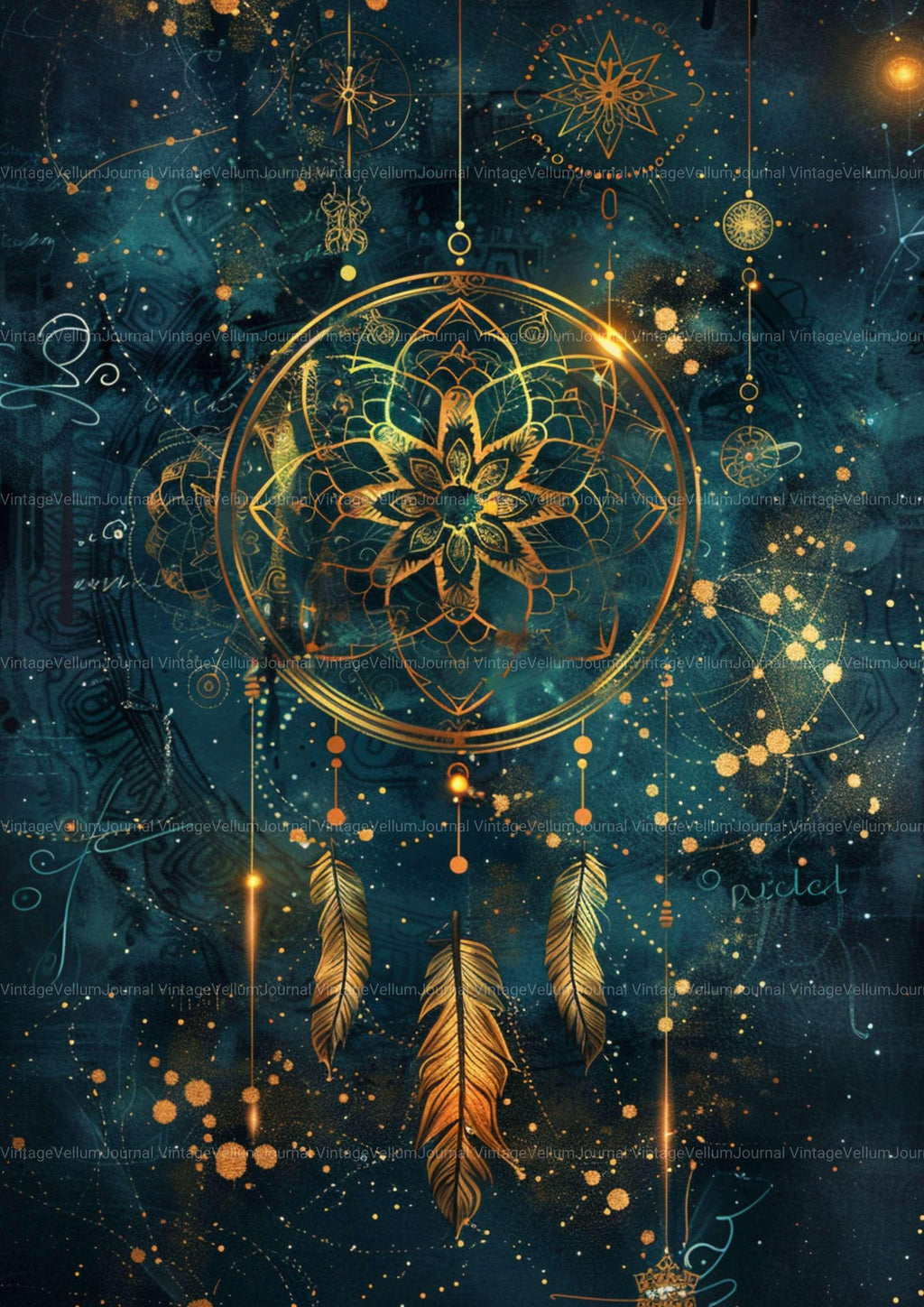 Boho Dreamcatcher Junk Journal Pages