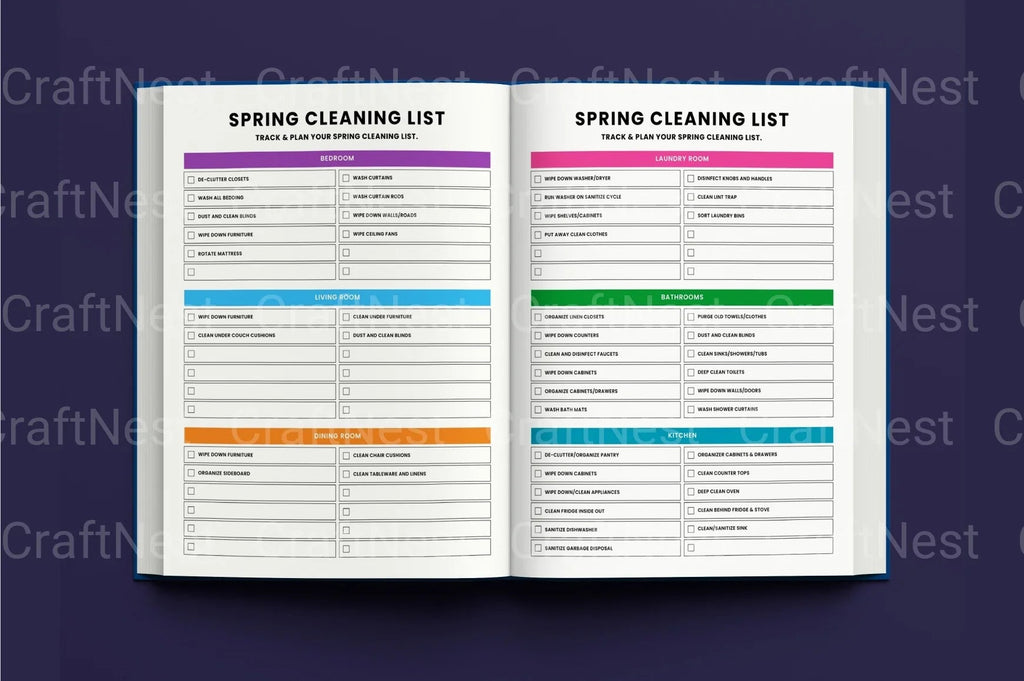 ADHD Printable Planner complete cleaning tracker bundle preview