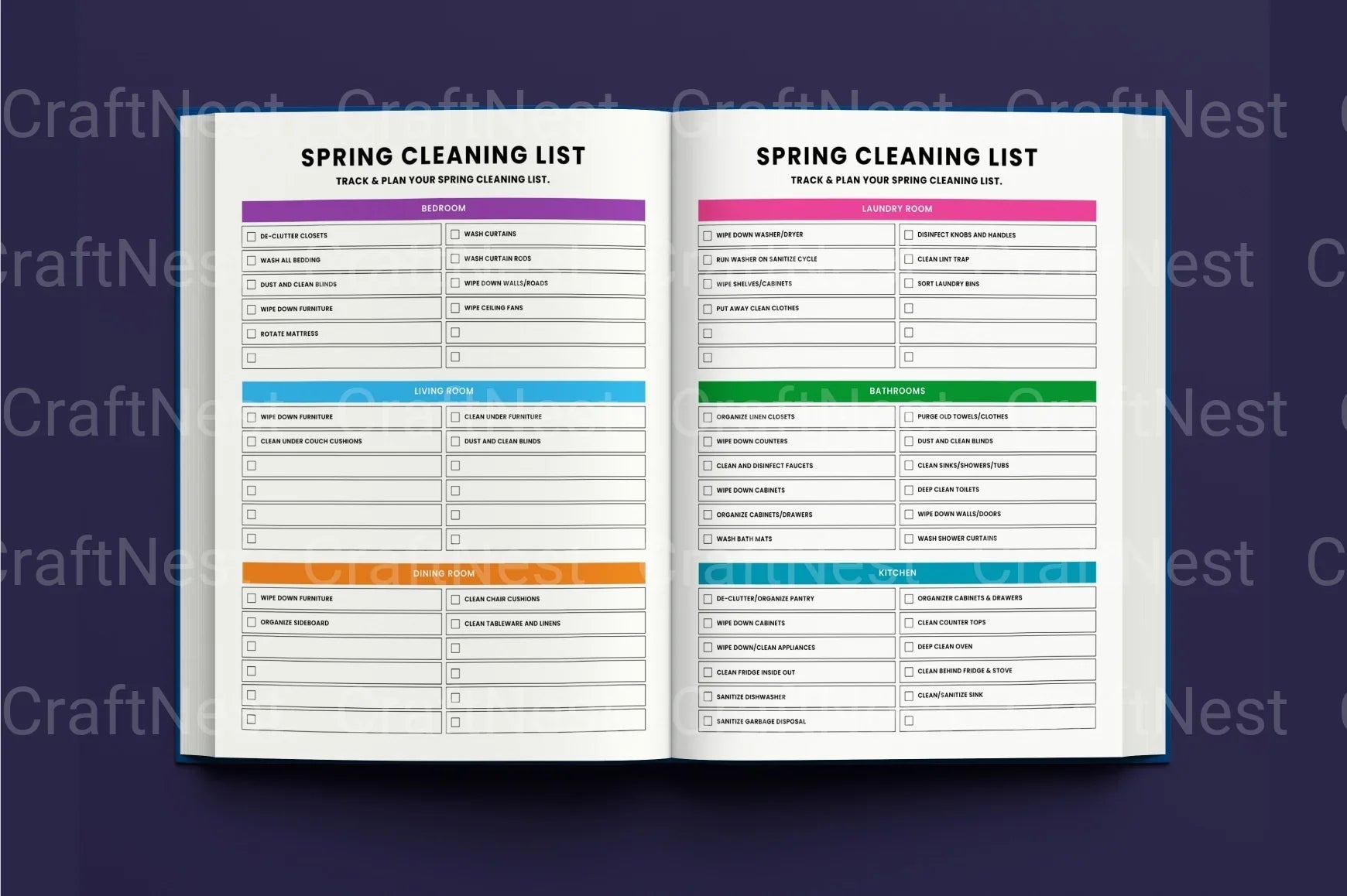 ADHD Printable Planner complete cleaning tracker bundle preview