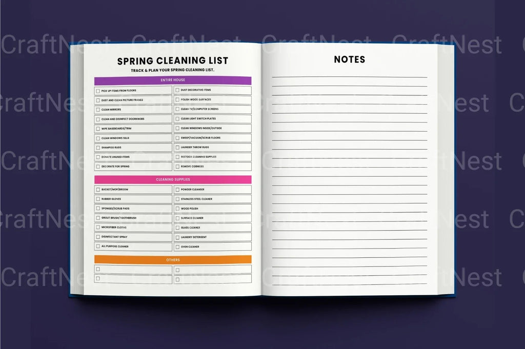 ADHD Printable Planner home organization planner with checklists