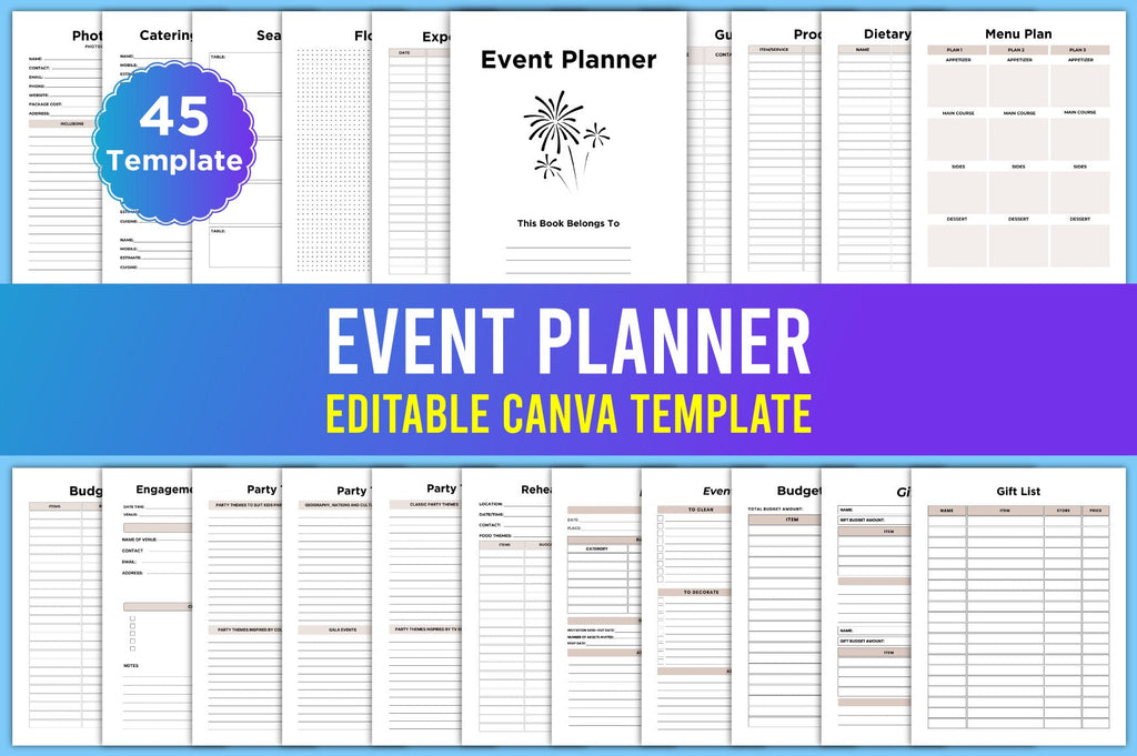 Editable Event Planner