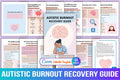 Autistic Burnout Recovery Workbook cover with printable recovery worksheets