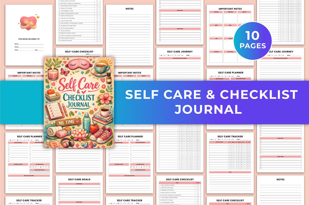 Self Care Checklist Journal