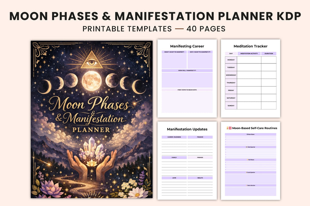 Moon Phases Manifestation Planner