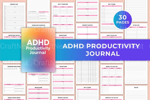 ADHD Printable Planner productivity tips for better daily focus