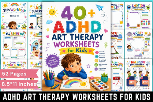 Adhd Therapy Worksheets For Kids Workbook