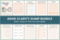 ADHD Clarity Journal cover with printable mindfulness and planning pages