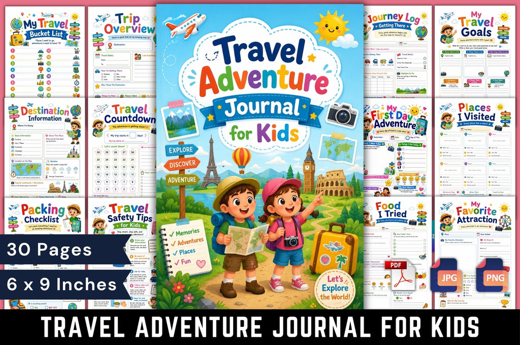 Travel Adventure For Kids Journal