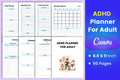 ADHD Printable Planner cover with printable planning and organization pages