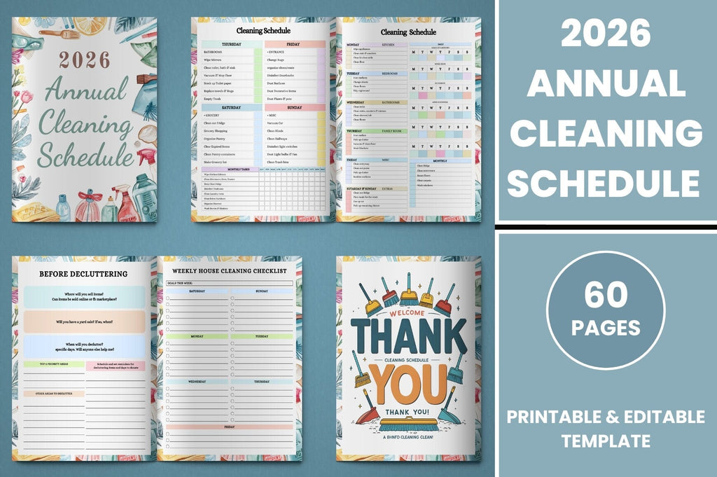 Annual Cleaning Schedule Planner