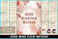 ADHD Mind Flow Method printable guide cover with focus and productivity strategies