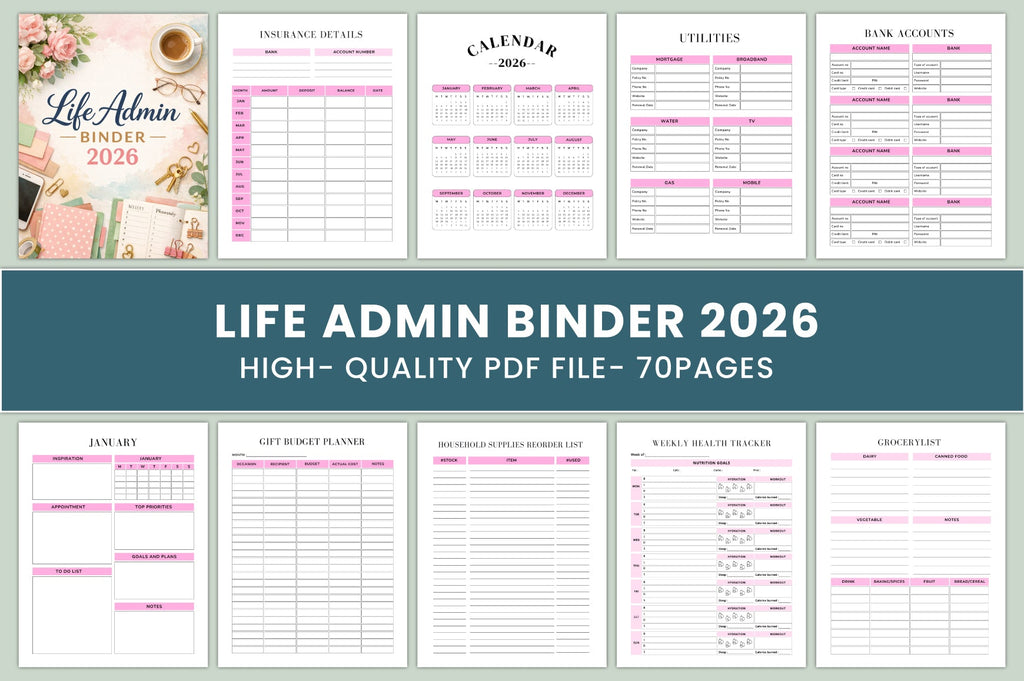 Life Admin Binder Planner