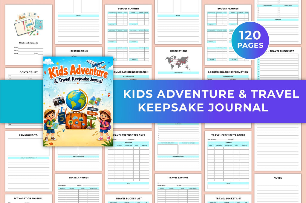 Kids Adventure Travel Keepsake Journal