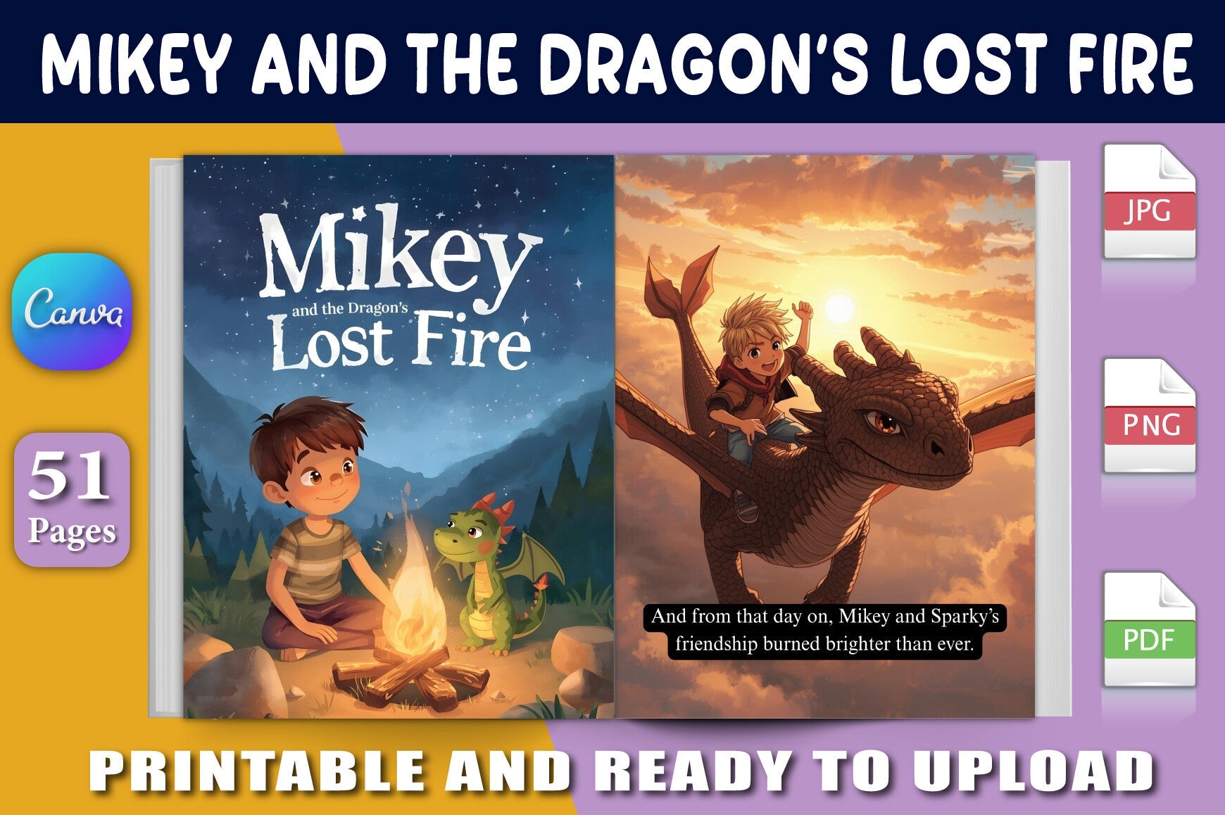 Mikey and the Dragon's Lost Fire Book