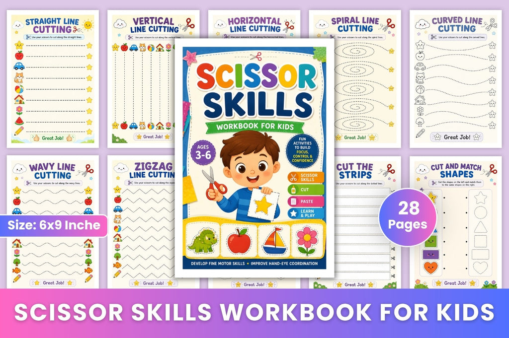 Scissor Skills For Kids Workbook