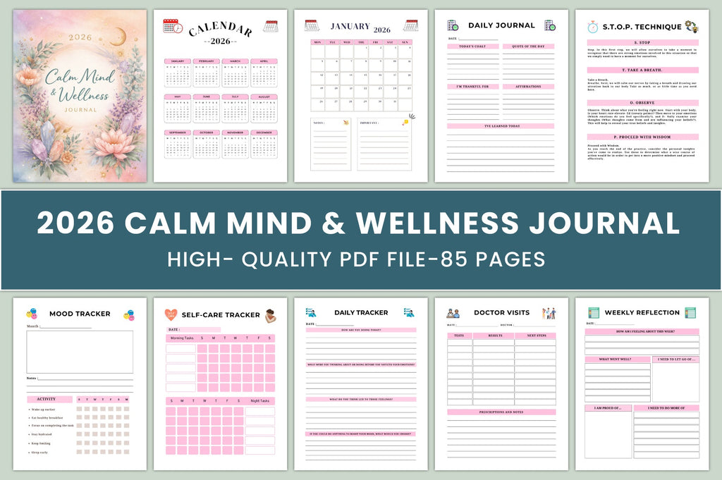 Calm Mind Wellness Journal