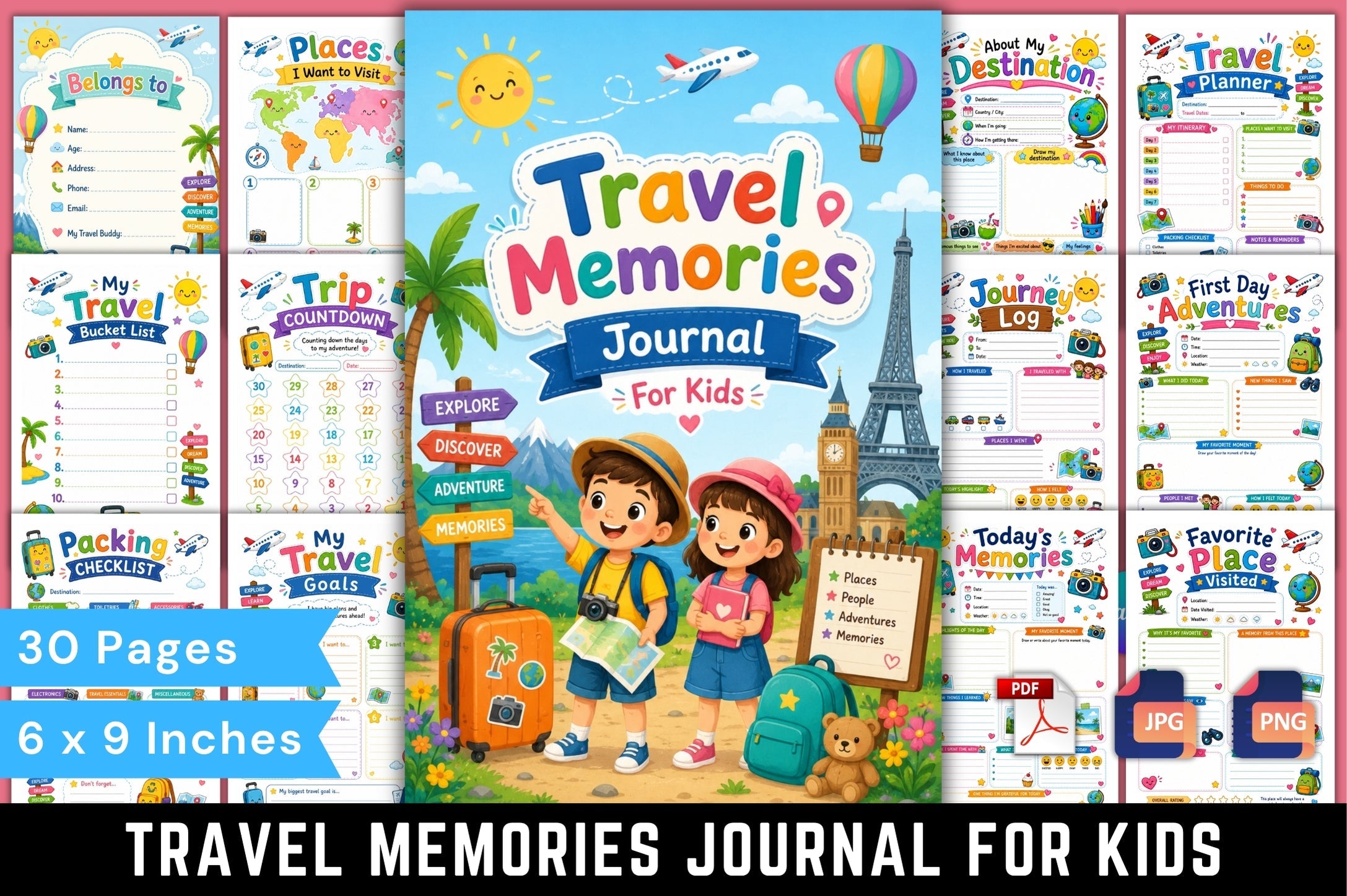 Travel Memories For Kids Journal
