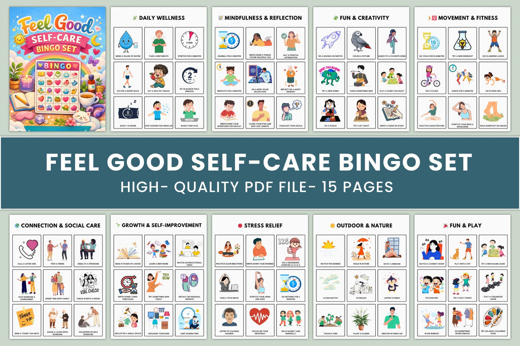 Feel Good Self Care Bingo Book