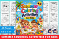 Summer Coloring Activities for Kids Workbook