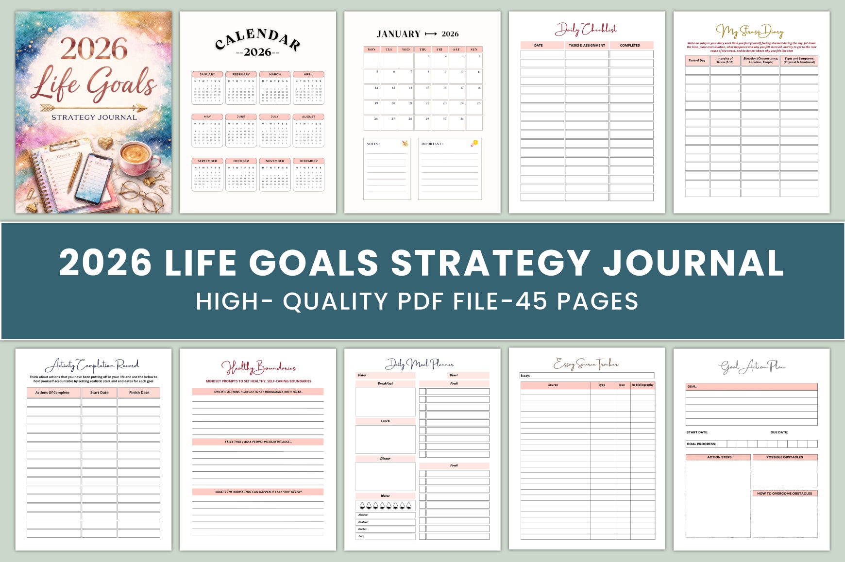 Life Goals Strategy Journal