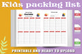 Kids Packing List Planner