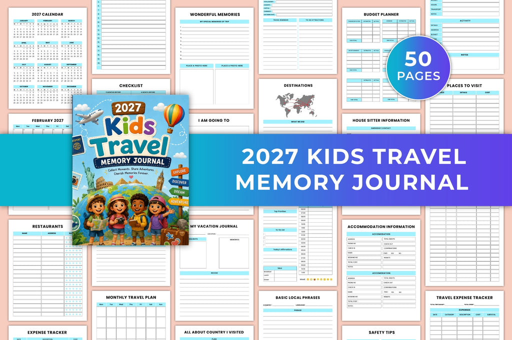 Kids Travel Memory Journal