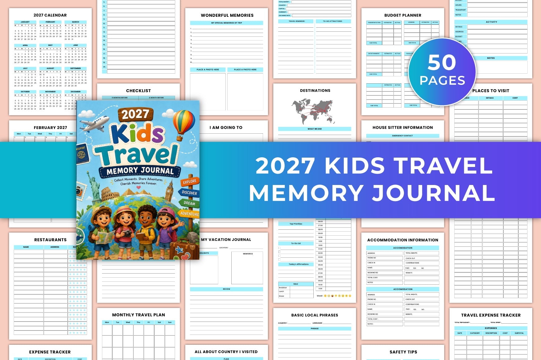 Kids Travel Memory Journal