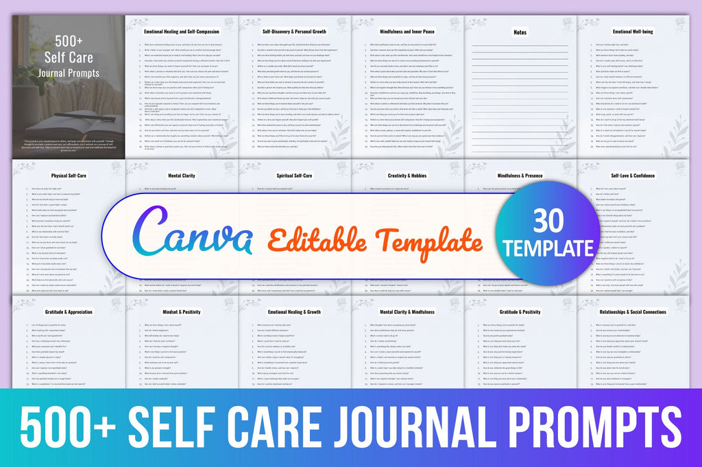 Self Care Prompts for Personal Wellbeing