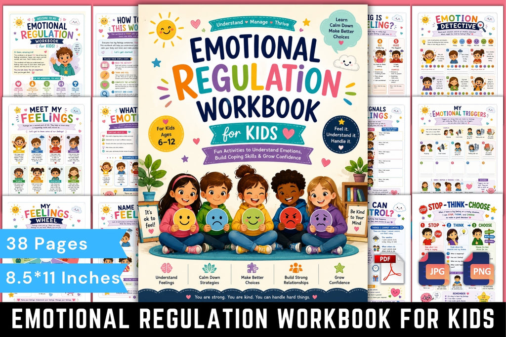 Emotional Regulation For Kids Workbook