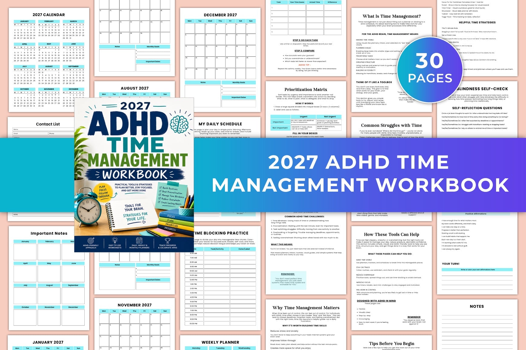 Adhd Time Management Workbook
