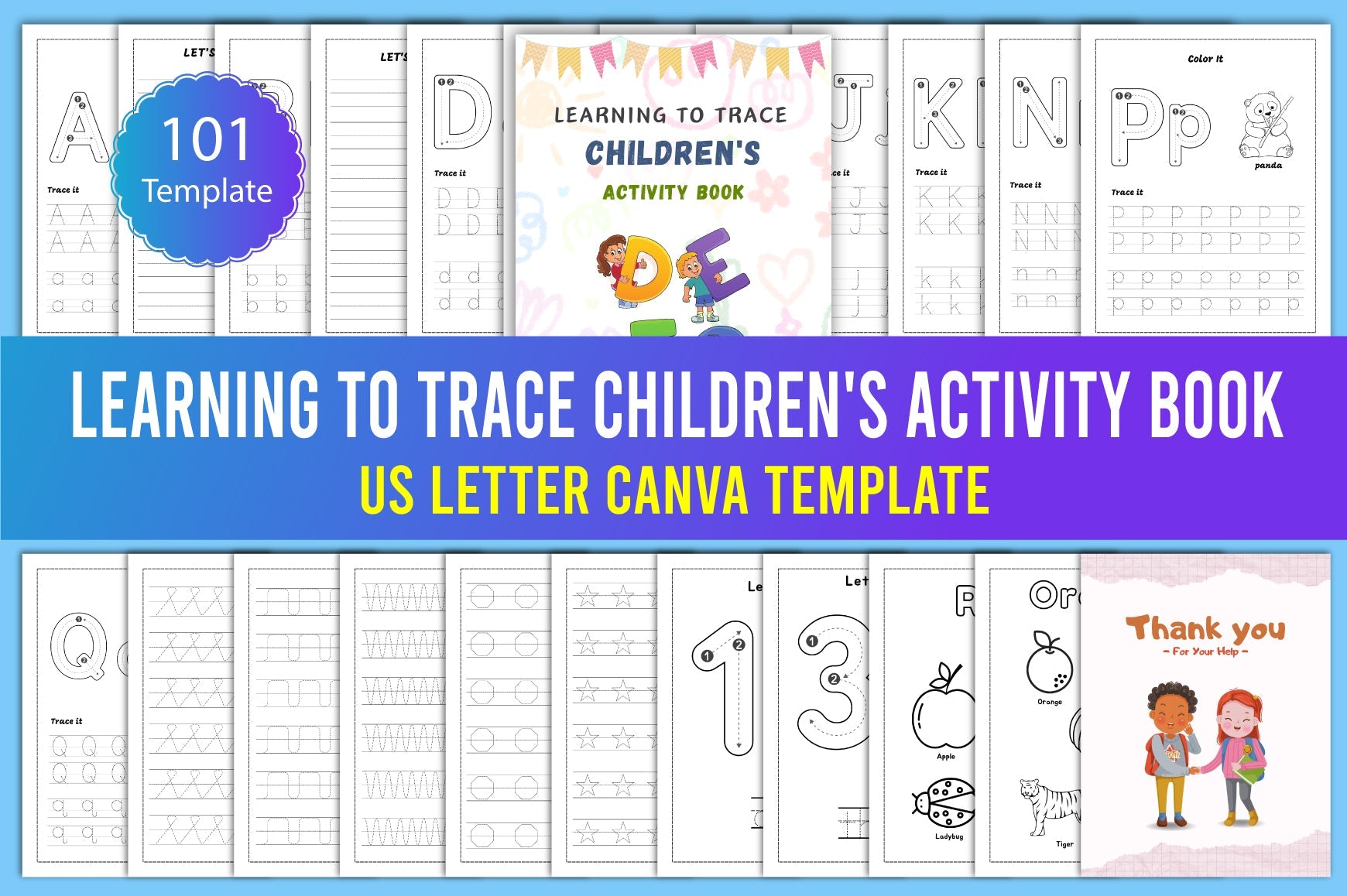 Learning to Trace: Children's Activity Workbook