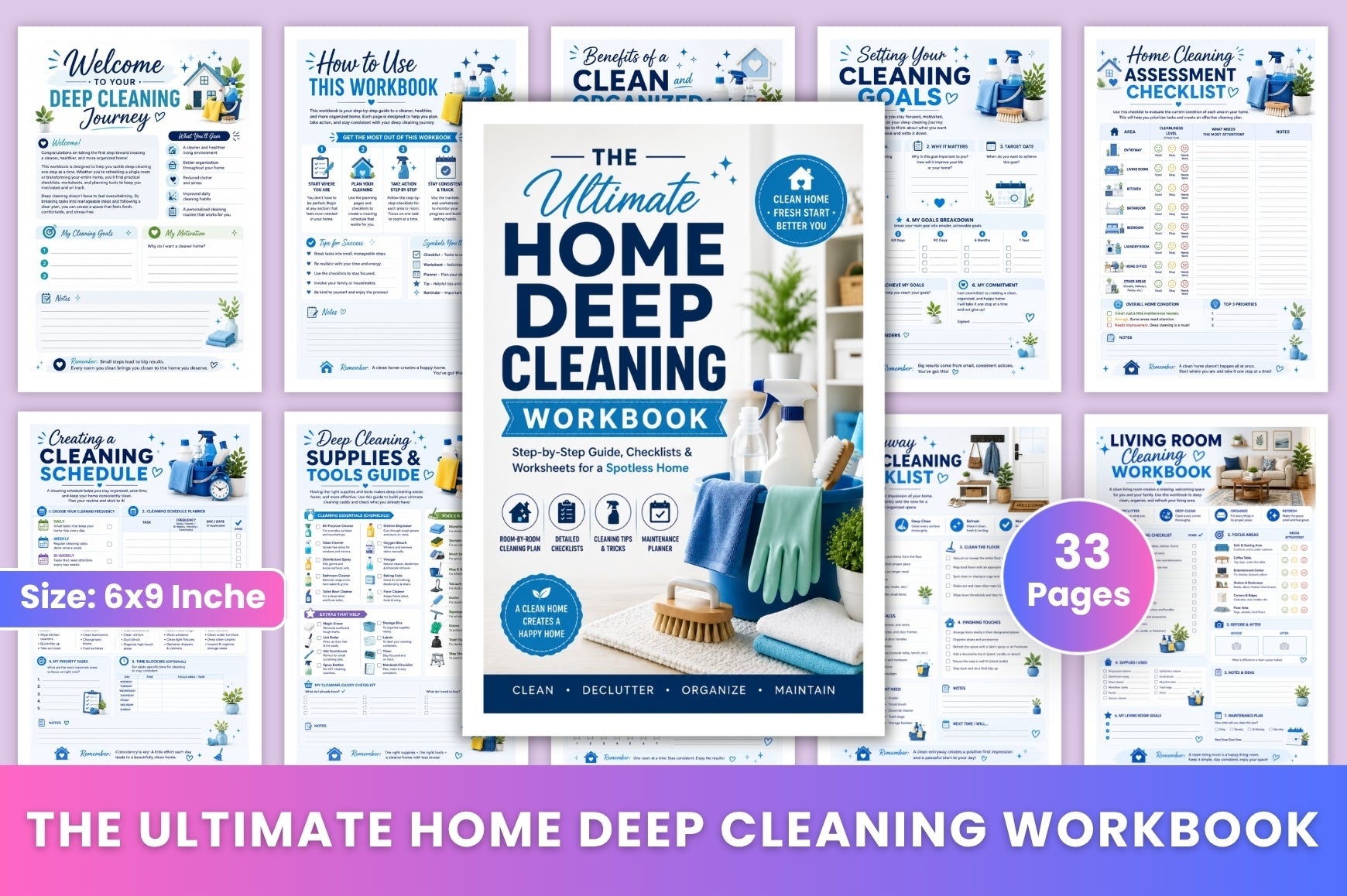 The Ultimate Home Deep Cleaning Workbook