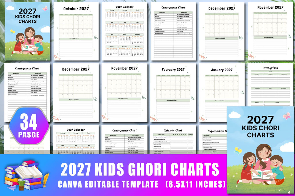 Kids Chore Charts Planner