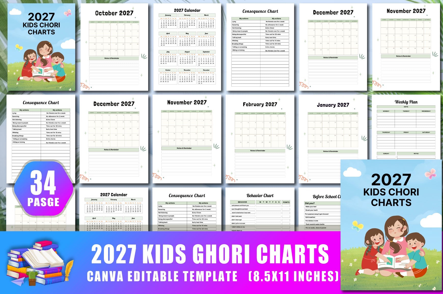 Kids Chore Charts Planner