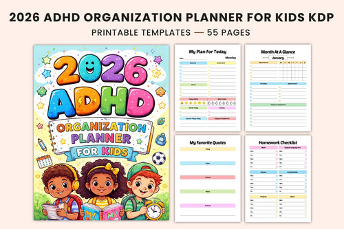 ADHD Planner for Kids Organization Made Easy Cover
