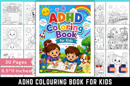 Adhd Coloring For Kids Book