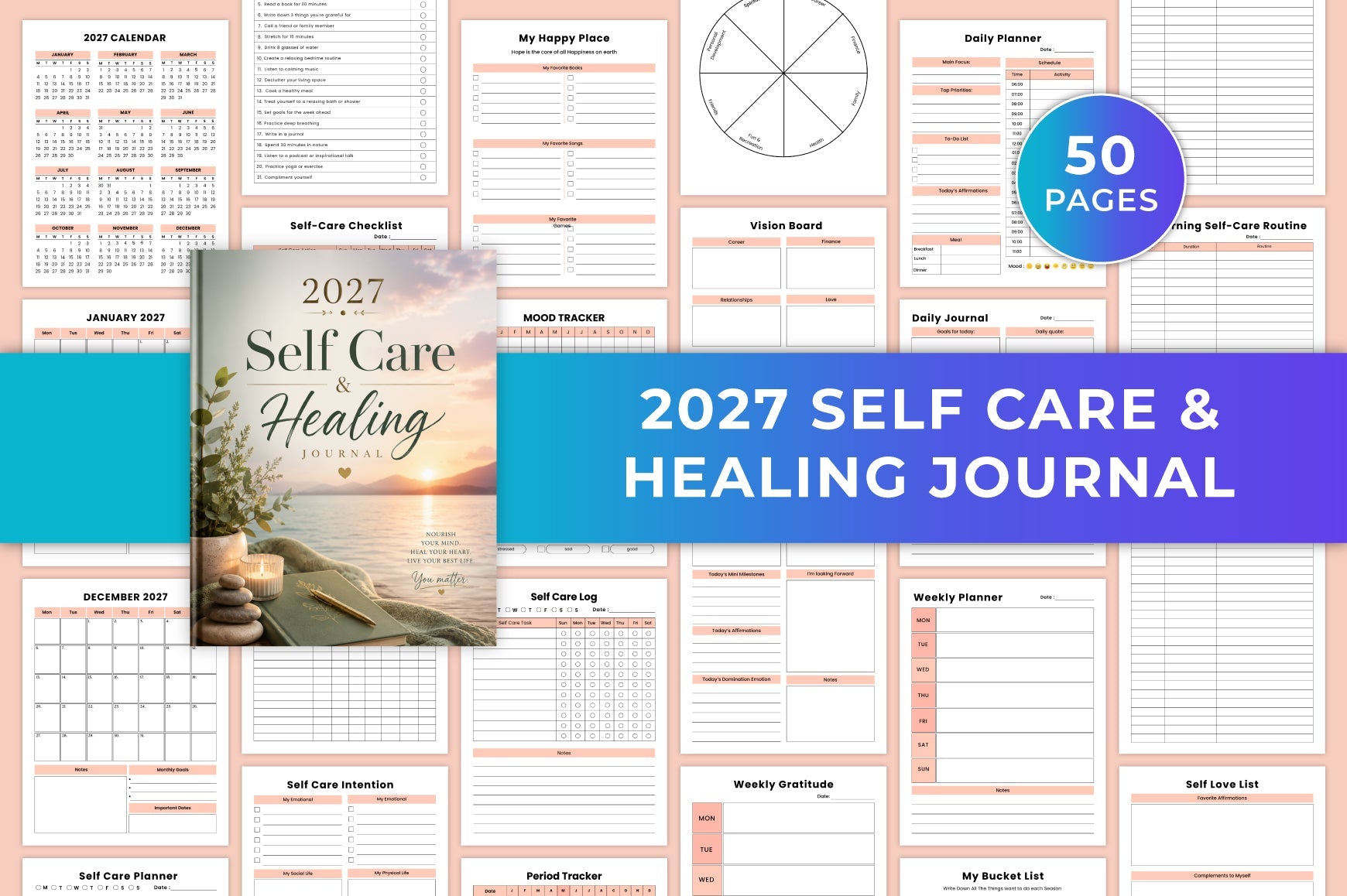 Self Care Healing Journal