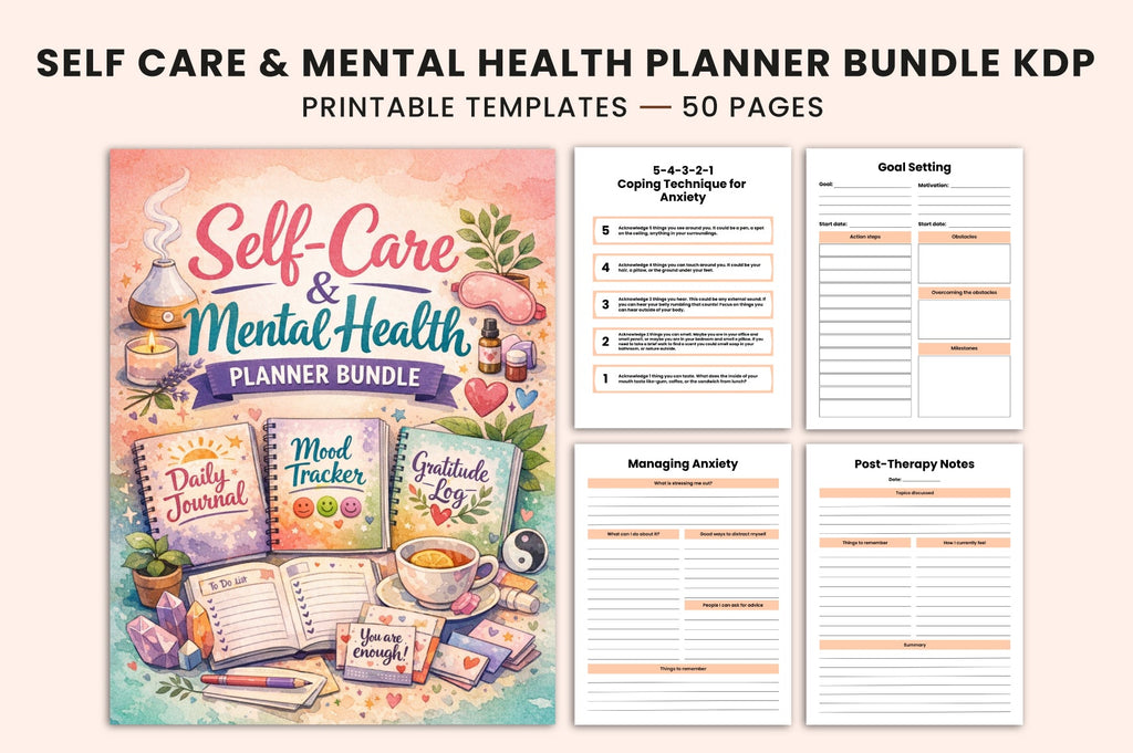 Self Care Mental Health Planner